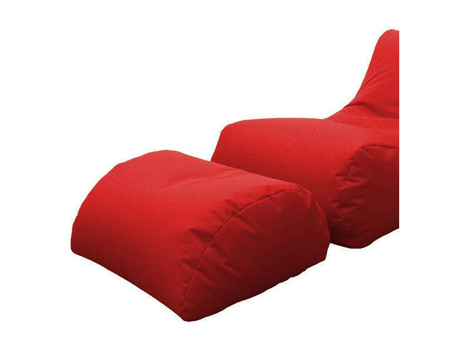 Pouf Alton, Fauteuil polyvalent, Chaise sac, Pouf repose-pieds, Made in Italy, 120x80 h60 cm, Rouge
