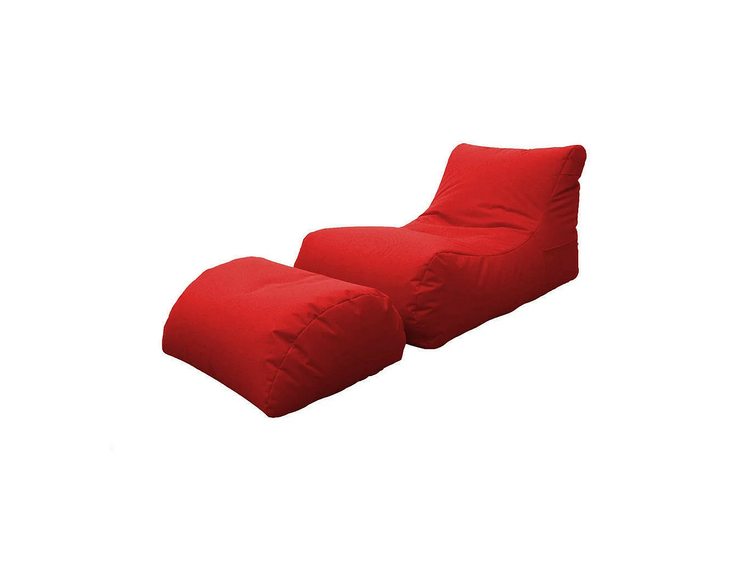 Alton poef, Multifunctionele fauteuil, Zitzak, Voetenbank poef, Made in Italy, 120x80 h60 cm, Rood