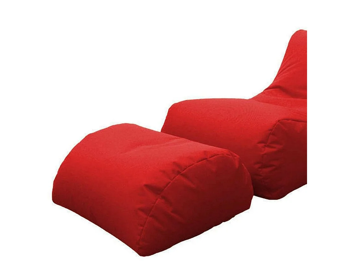 Alton poef, Multifunctionele fauteuil, Zitzak, Voetenbank poef, Made in Italy, 120x80 h60 cm, Rood
