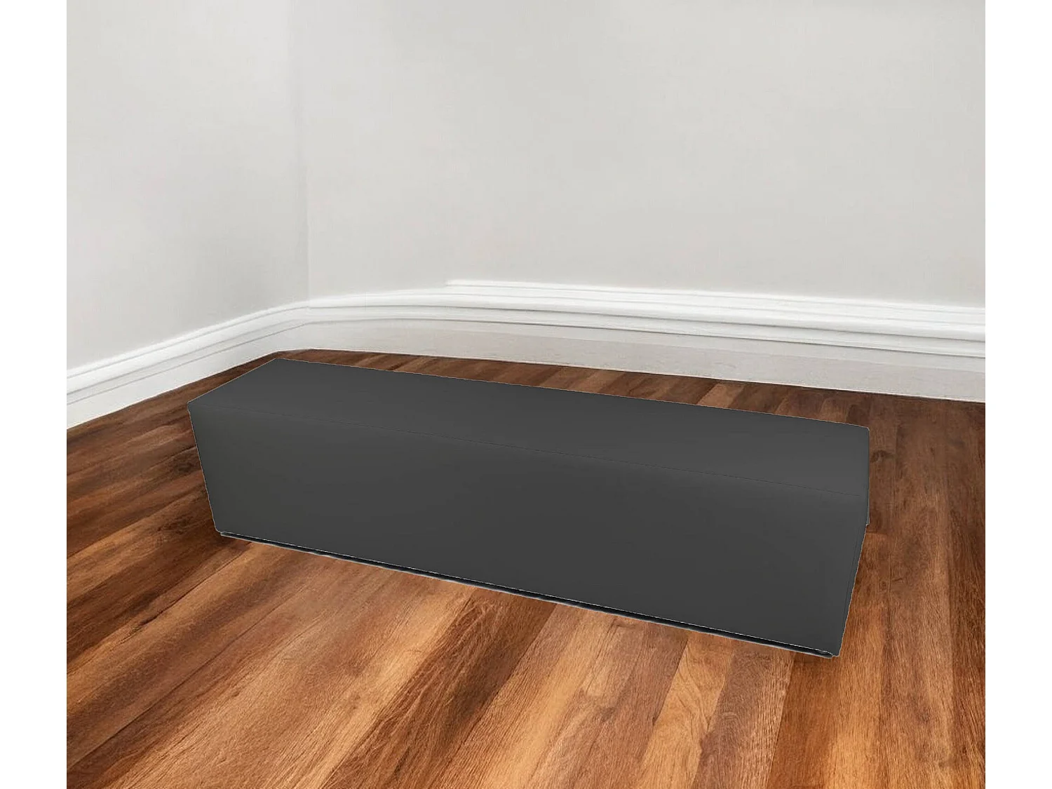 Pouf Apecchio, Fauteuil polyvalent, Chaise sac, Pouf repose-pieds, Made in Italy, 180x40 h42 cm, Gris