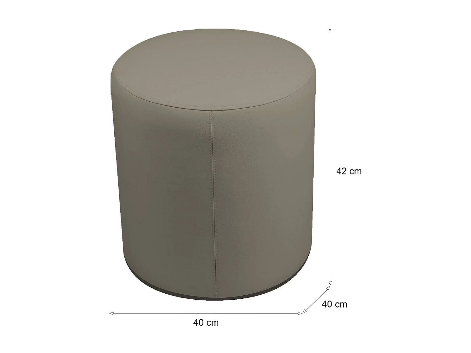 Pouf Lisboa, Fauteuil polyvalent, Chaise sac, Pouf repose-pieds, Made in Italy, 40x40 h42 cm, Tourterelle