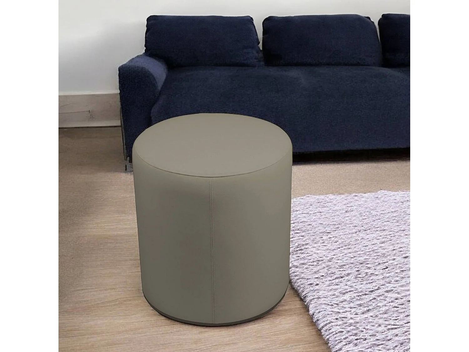 Lisboa poef, Multifunctionele fauteuil, Zitzak, Voetenbank poef, Made in Italy, 40x40 h42 cm, Taupe