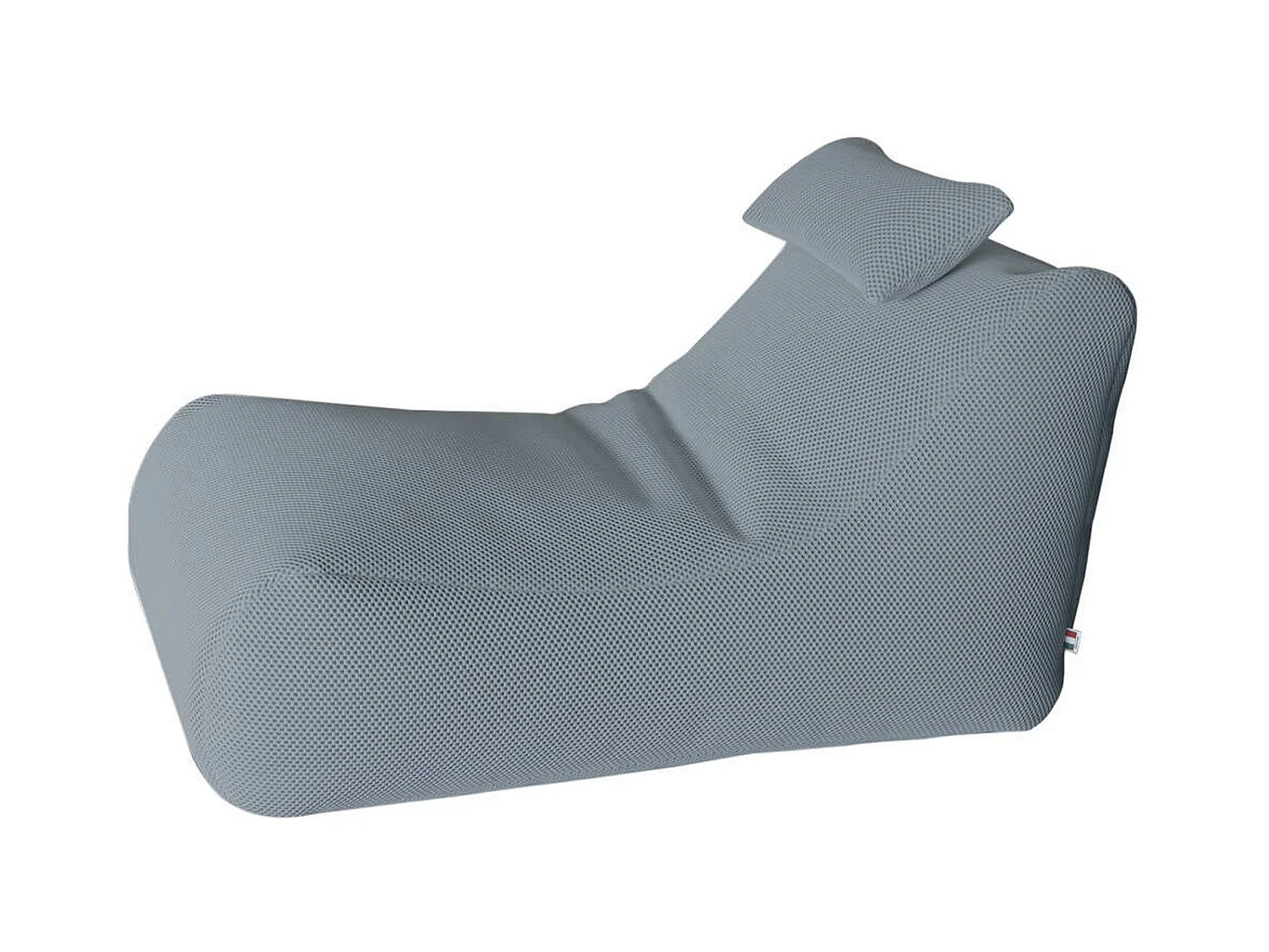 Pouf ÐœÑ–hck, Fauteuil polyvalent, Chaise sac, Pouf repose-pieds, Made in Italy, 70x120 h65 cm, Gris clair