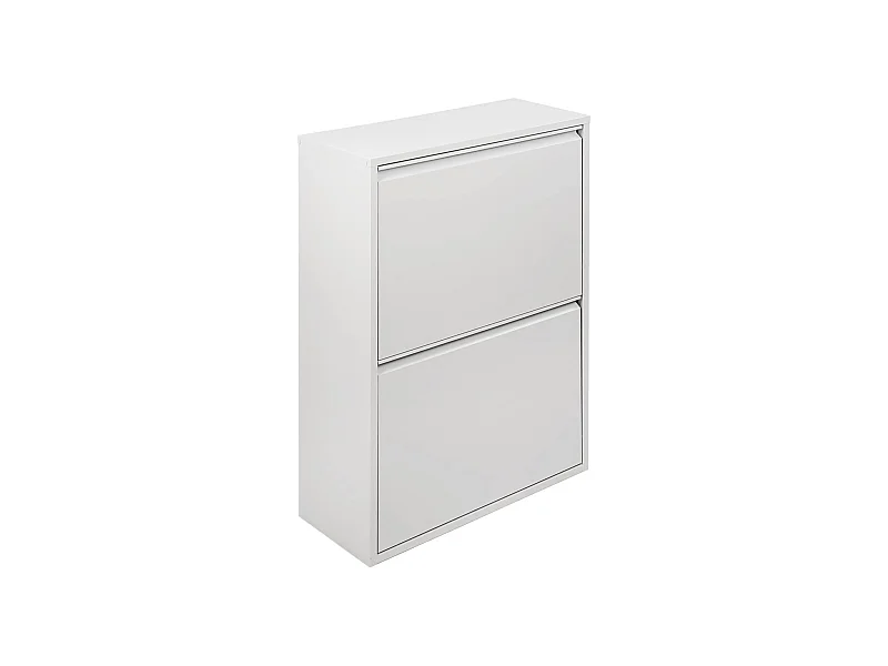 Poubelle AnuKhatun, Corbeille, Poubelle pour la collecte des déchets, Armoire à ordures, 60x25 h93 cm, Blanc