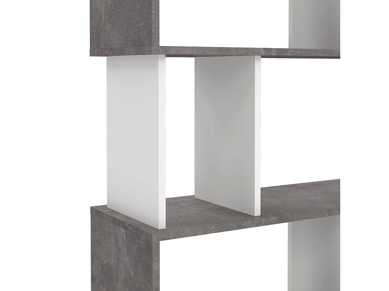 Estante Arg, Estante de escritório, Estante, Biblioteca, 80x30 h175 cm, Cimento e Branco