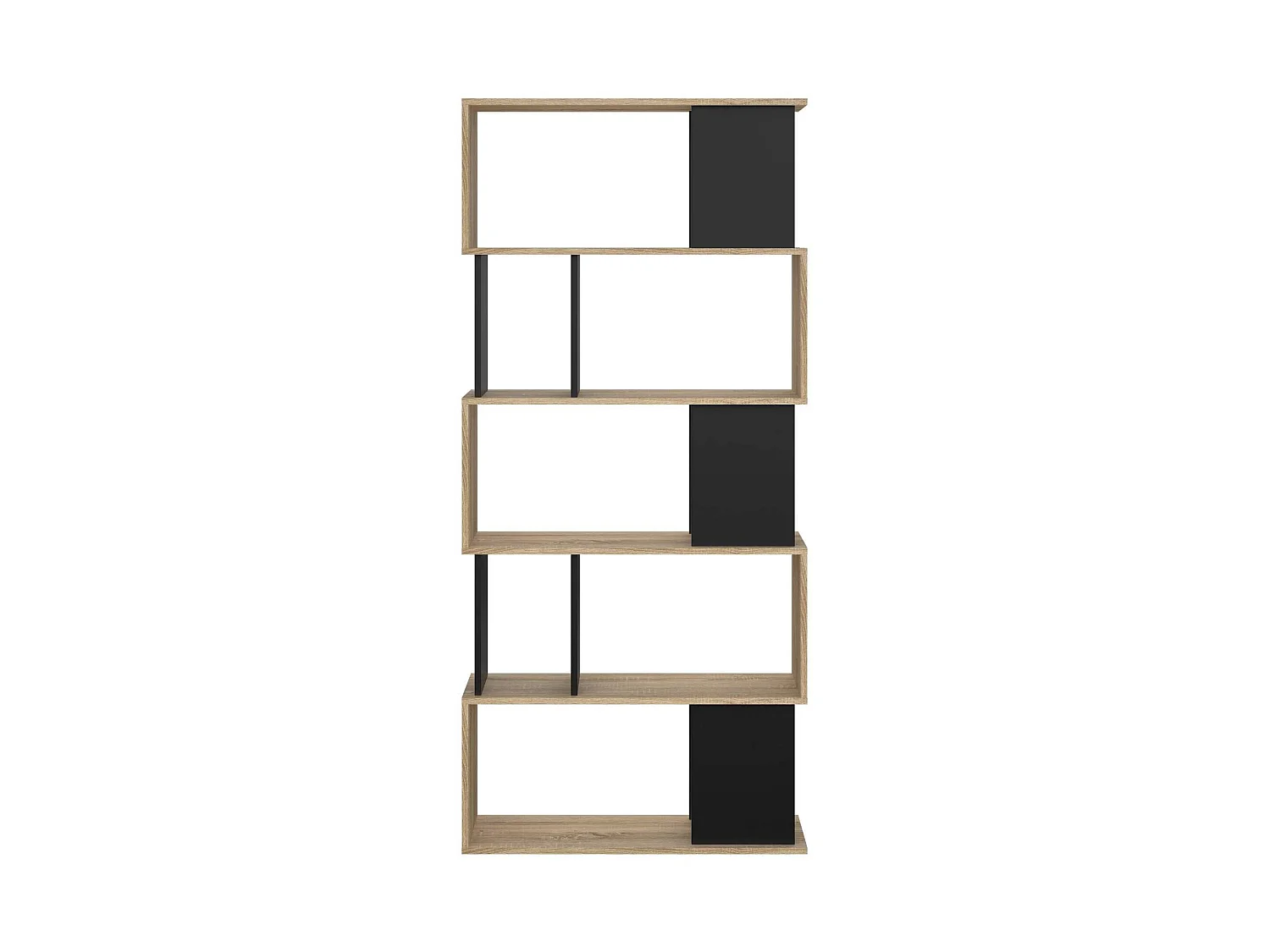 Libreria Arg, 4 Ripiani, 29.5x80x173.5h cm Marrone, Biblioteca