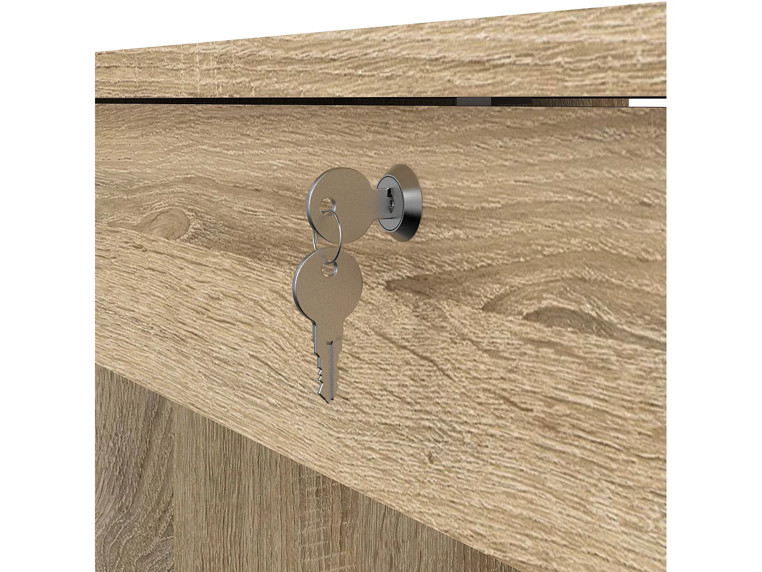 Bureau Amor, Pupitre polyvalent, Table de bureau pour PC, Plan de travail, 109x49 h76 cm, Chêne