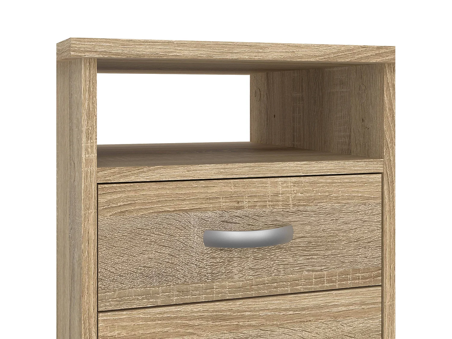 Bureau Amor, Pupitre polyvalent, Table de bureau pour PC, Plan de travail, 109x49 h76 cm, Chêne