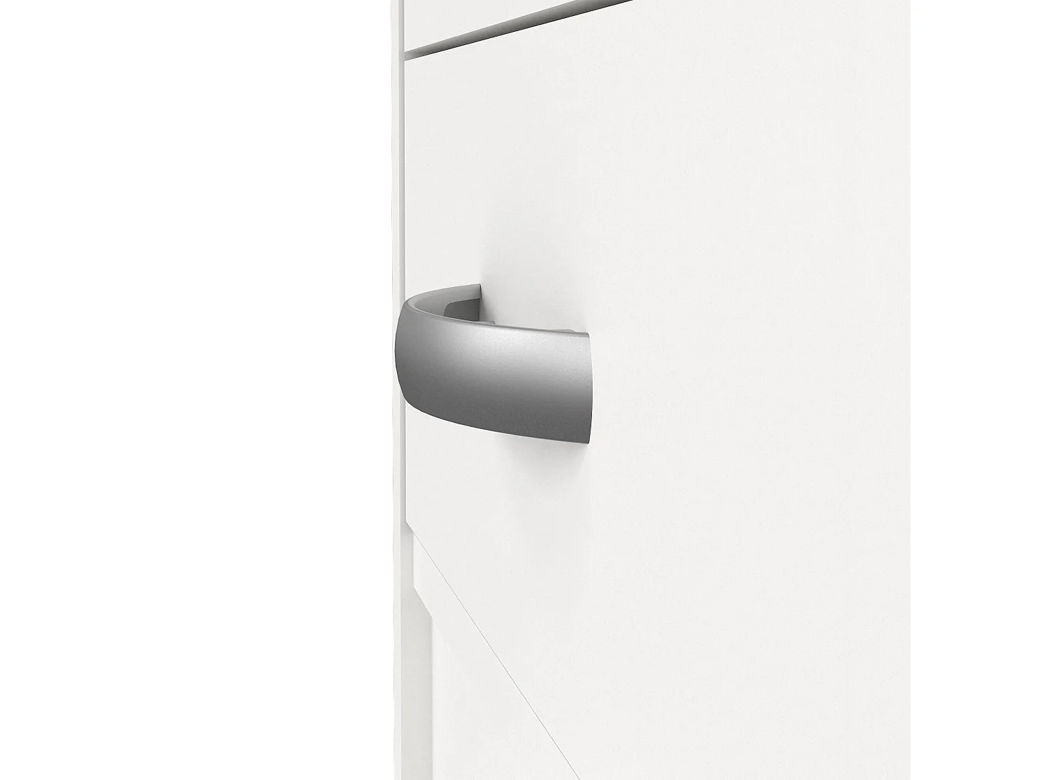 Amor bureau, Multifunctioneel bureau, PC-houder kantoortafel, Werkblad, 109x48 h75 cm, Wit