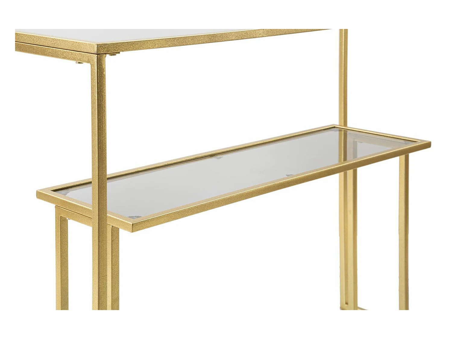 Konsolentisch Jackson, Tisch, Eingangskonsole, Regal, 100x35 h80 cm, Gold