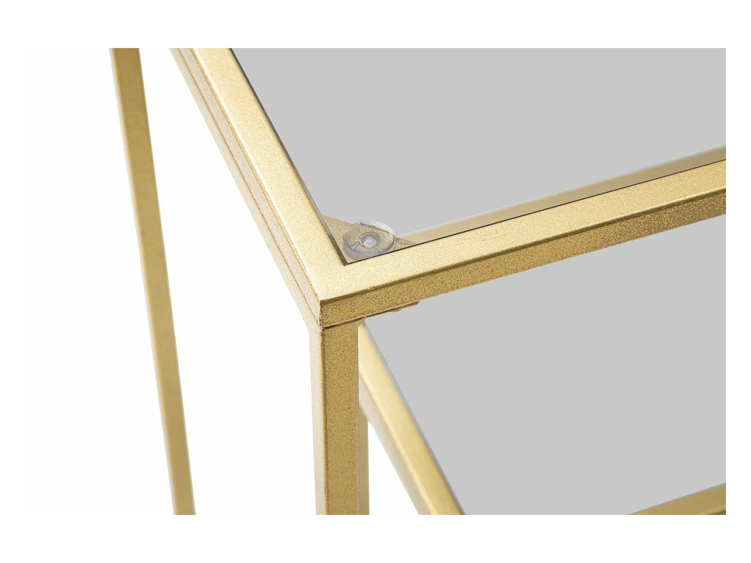 Konsolentisch Jackson, Tisch, Eingangskonsole, Regal, 100x35 h80 cm, Gold