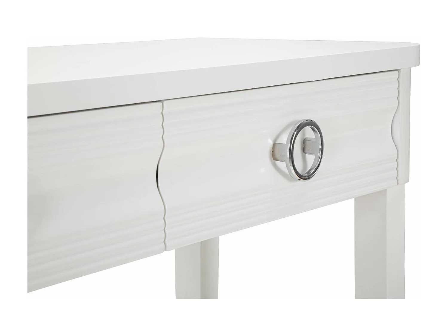 Consola Bakar, Mesa multiusos, Armário de apoio, Mesa de corredor, 110x40 h82 cm, Branco
