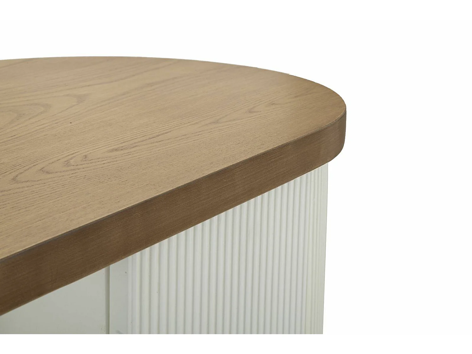 Buffet Ferrule, Buffet du salon, Commode de salon, Garde-manger de cuisine, 121x41 h90 cm, Blanc et marron