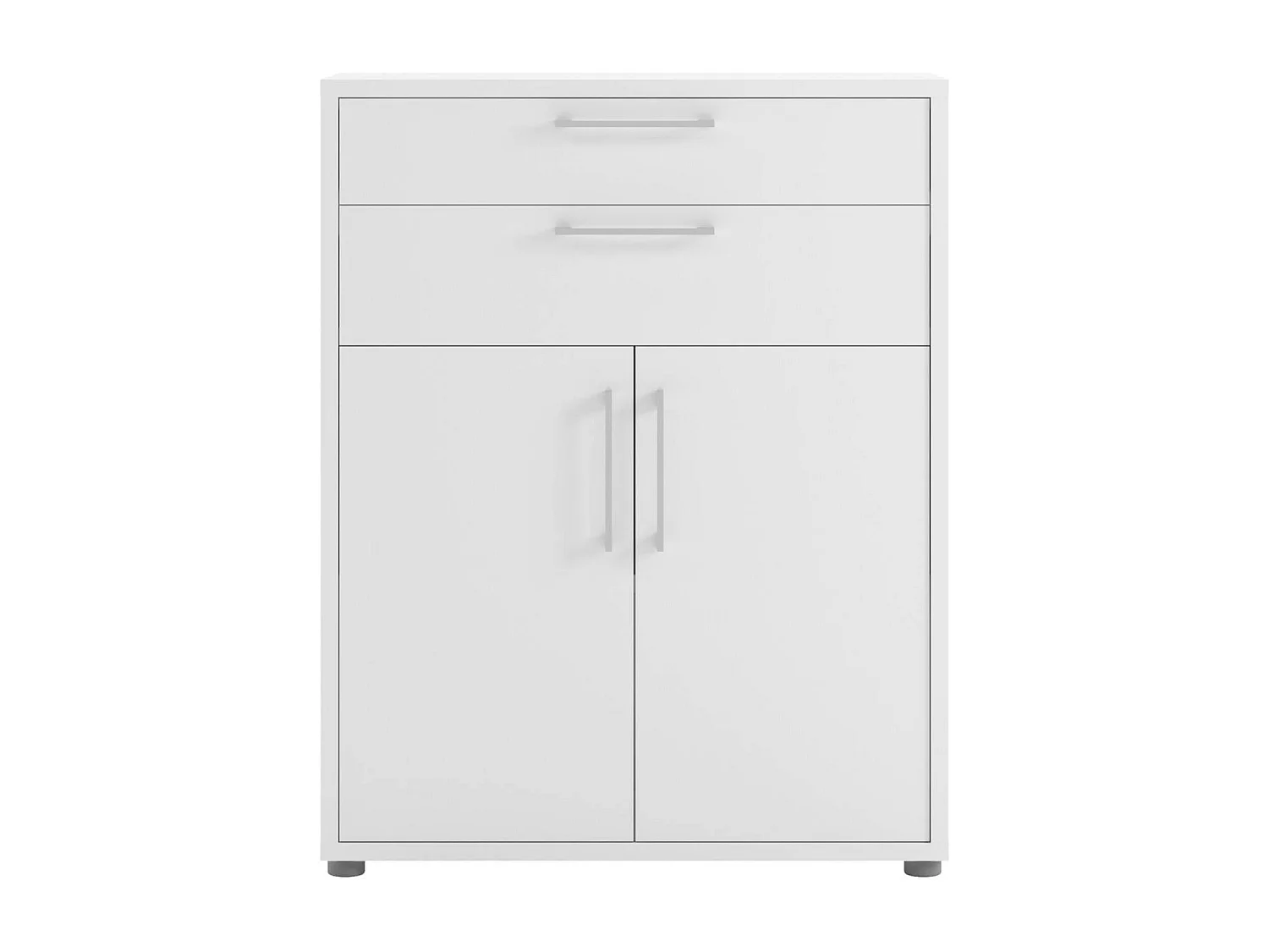 Buffet Agra, Buffet du salon, Commode de salon, Garde-manger de cuisine, 89x40 h113 cm, Blanc