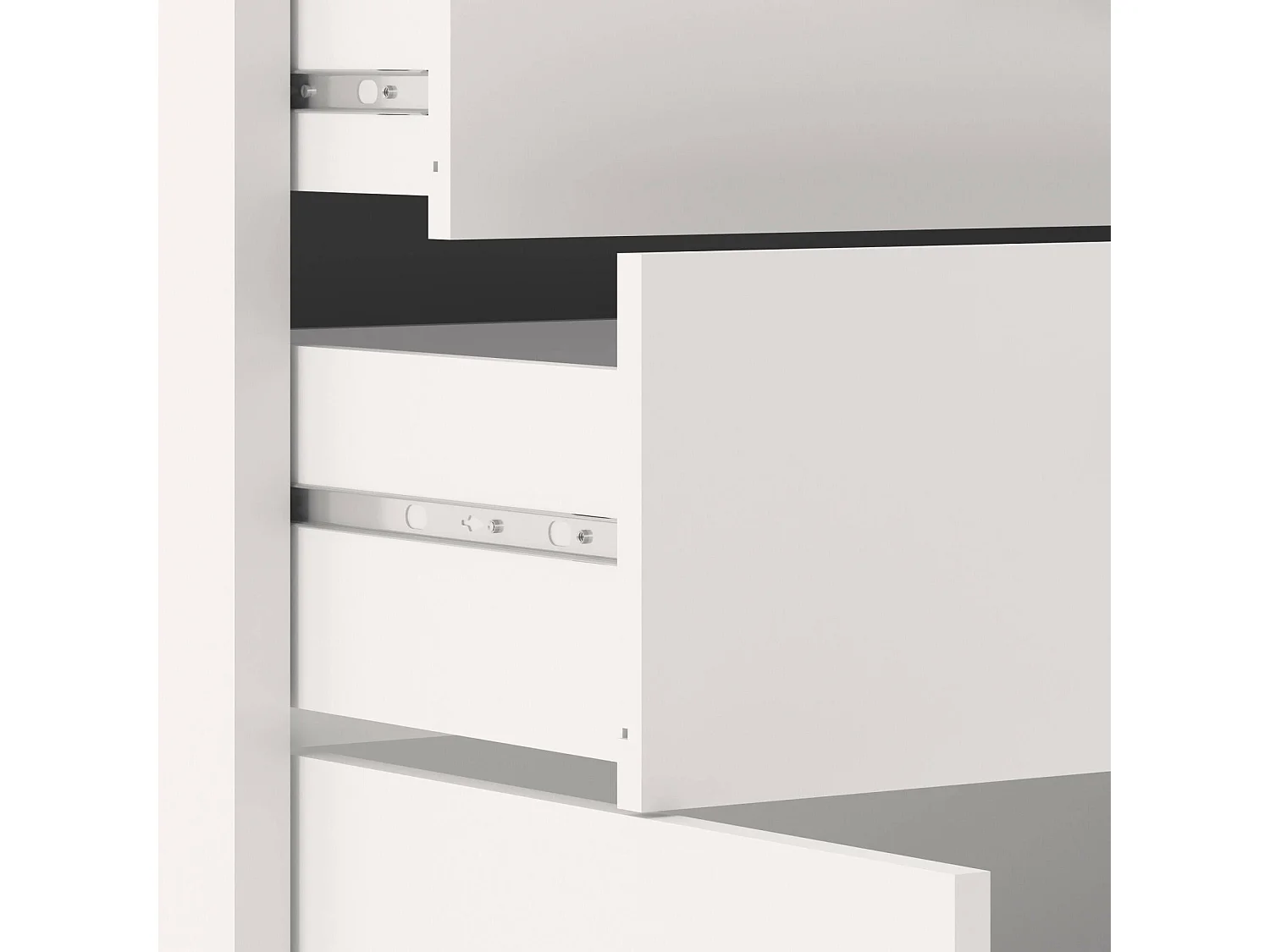 Buffet Agra, Buffet du salon, Commode de salon, Garde-manger de cuisine, 89x40 h113 cm, Blanc