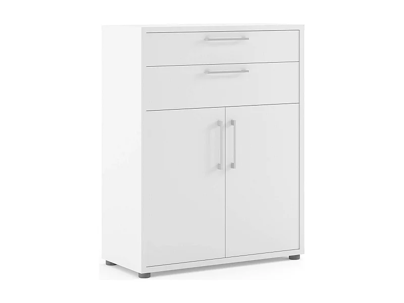 Agra dressoir, Woonkamerbuffet, Woonkamerdressoir, Keukenkast, 89x40 h113 cm, Wit