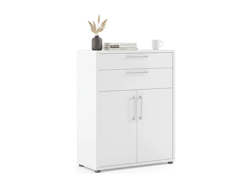 Credenza Agra, un Ripiano, 40x89x113h cm Bianco, Madia