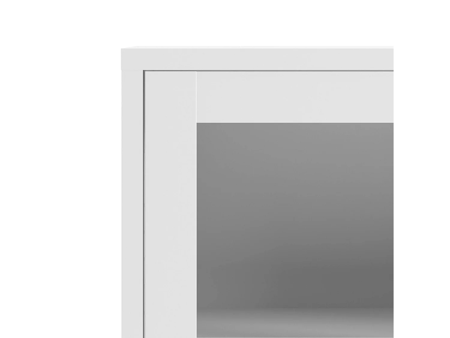 Buffet Ampezzo, Buffet du salon, Commode de salon, Garde-manger de cuisine, 89x40 h113 cm, Blanc