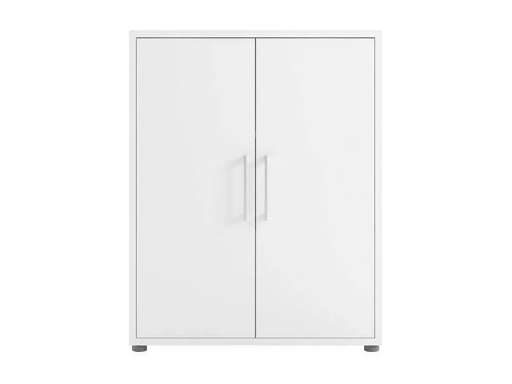 Kommode Warszawa, Wohnzimmerbuffet, Wohnzimmer-Sideboard, Moderne Küchen-Speisekammer, 89x40 h113 cm, Weiß