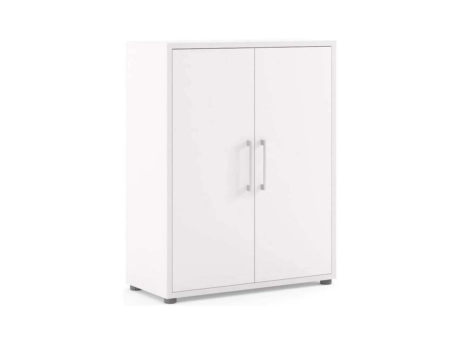 Aparador Warszawa, Bufé de salón, Aparador de salón, Despensa de cocina, 89x40 h113 cm, Blanco