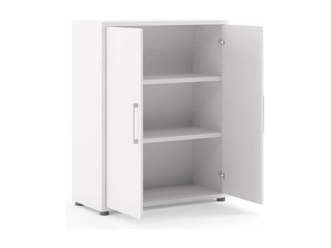 Buffet Warszawa, Buffet du salon, Commode de salon, Garde-manger de cuisine, 89x40 h113 cm, Blanc