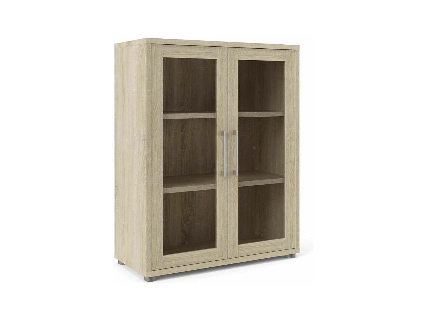 Kommode Ampezzo, Wohnzimmerbuffet, Wohnzimmer-Sideboard, Moderne Küchen-Speisekammer, 89x40 h113 cm, Eiche