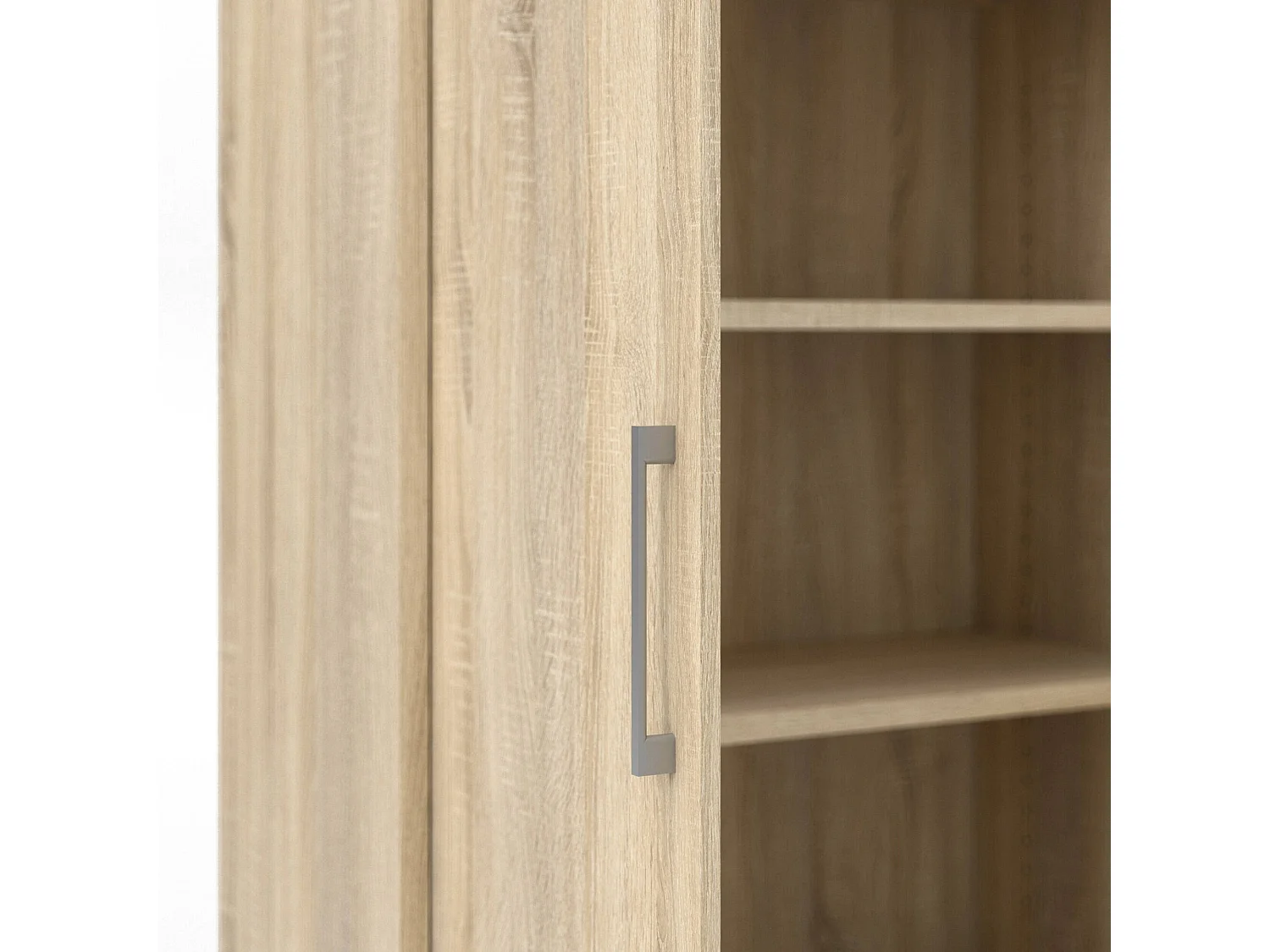 Buffet Saotome, Buffet du salon, Commode de salon, Garde-manger de cuisine, 89x40 h186 cm, Chêne