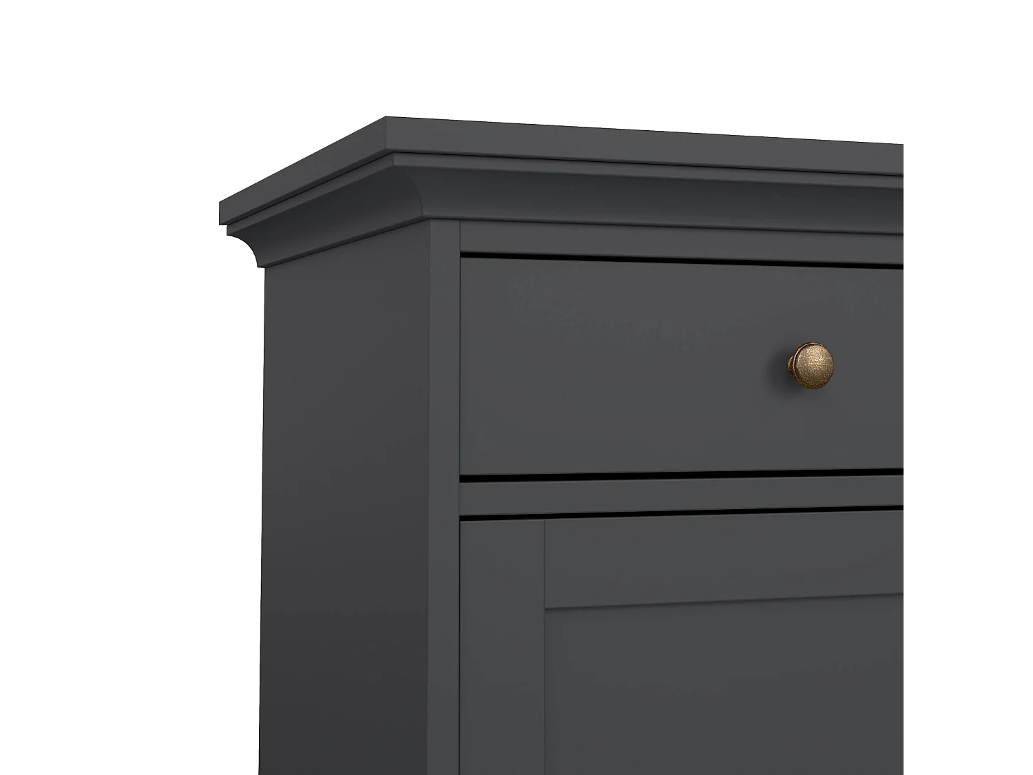 Buffet Asola, Buffet du salon, Commode de salon, Garde-manger de cuisine, 144x46 h92 cm, Gris