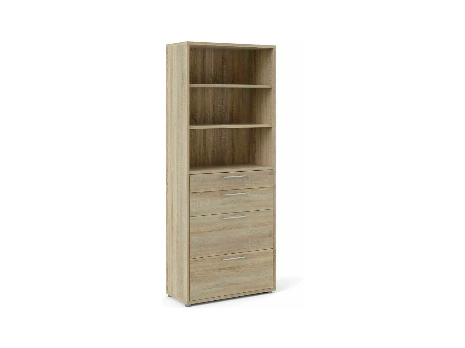 Buffet Aritzo, Buffet du salon, Commode de salon, Garde-manger de cuisine, 89x40 h222 cm, Chêne