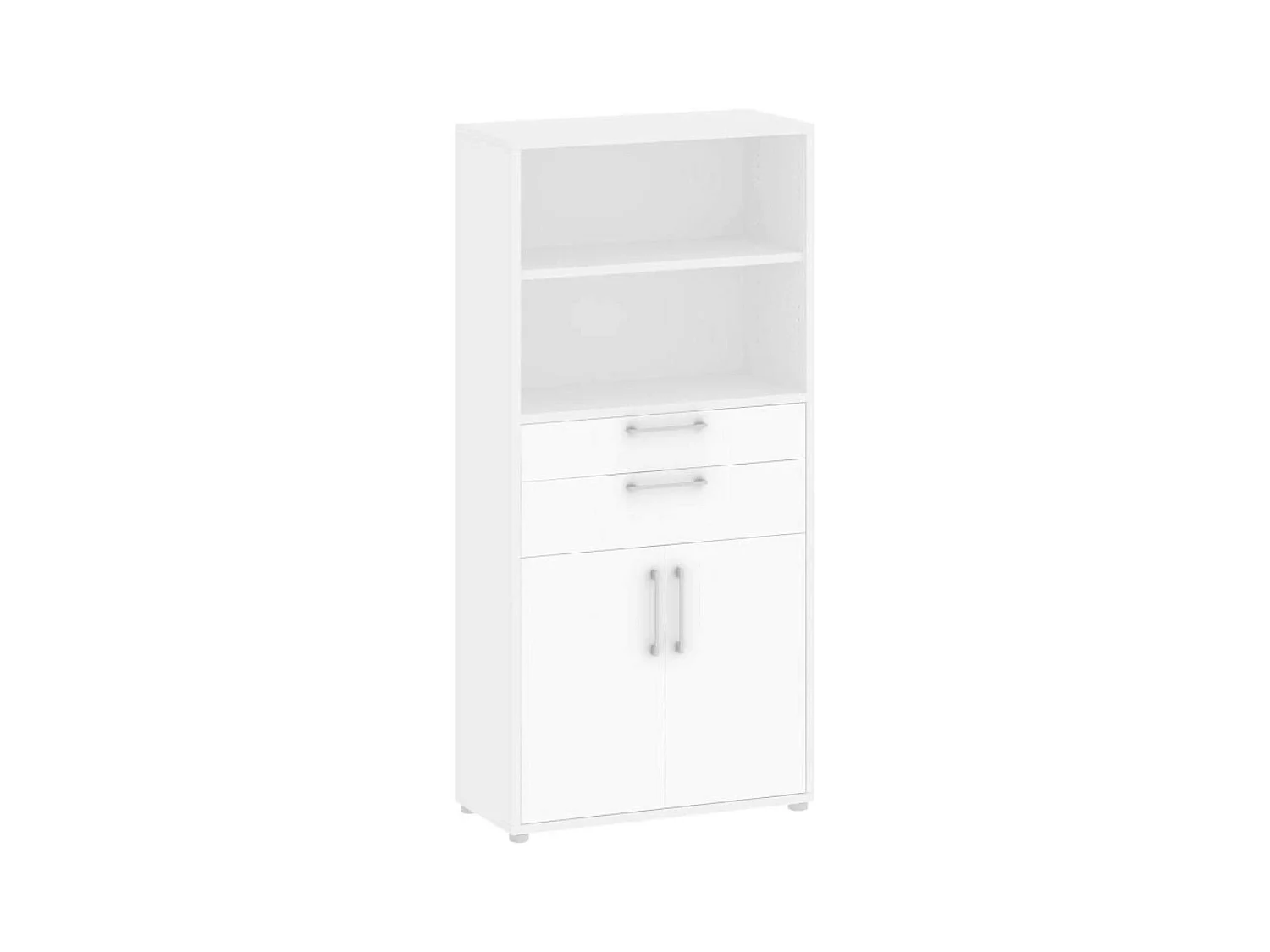 Buffet Albidona, Buffet du salon, Commode de salon, Garde-manger de cuisine, 89x40 h186 cm, Blanc