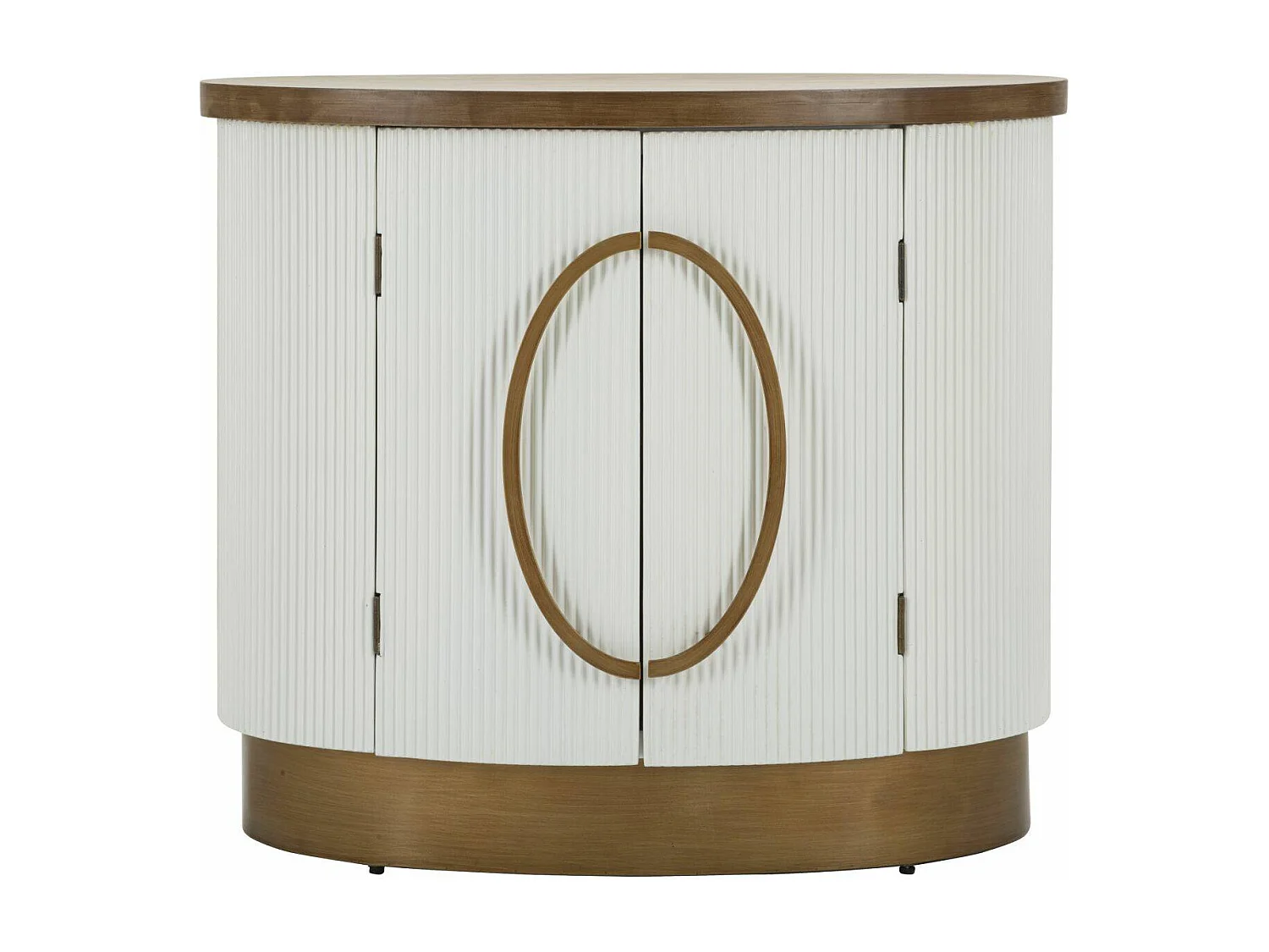 Aparador Kolinsky, Bufé de salón, Aparador de salón, Despensa de cocina, 79x48 h67 cm, Blanco y Marrón