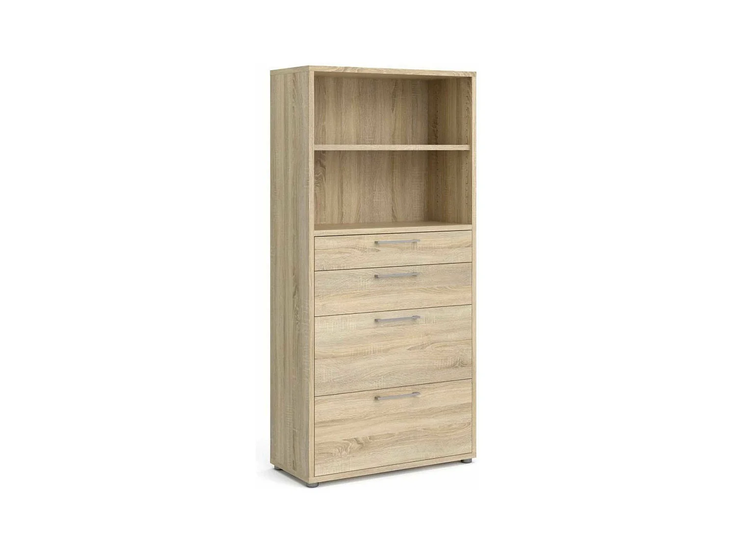Buffet Ciudad, Buffet du salon, Commode de salon, Garde-manger de cuisine, 89x40 h186 cm, Chêne