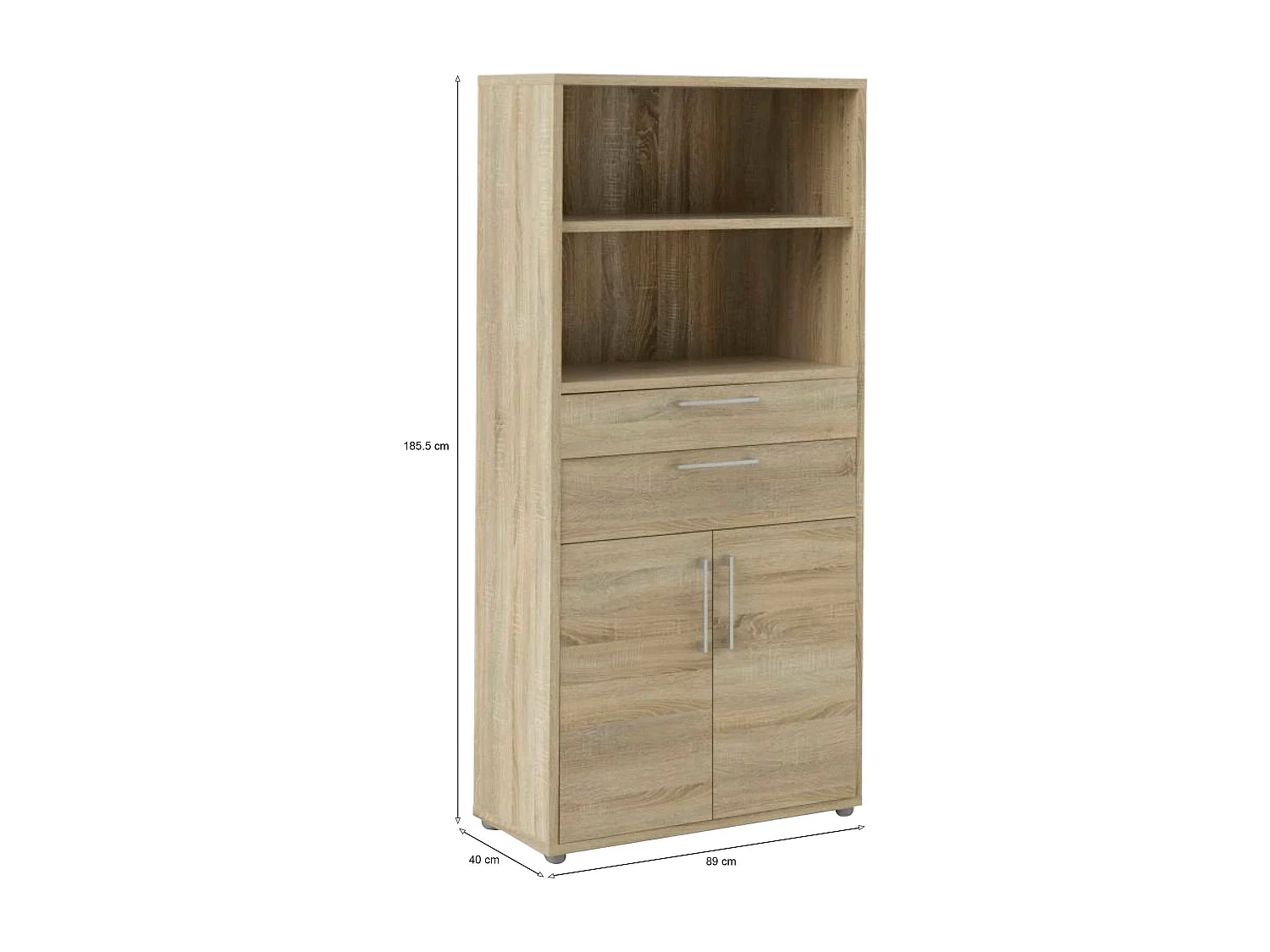 Dmora - Credenza Albidona, 89x40 h186 cm, Quercia