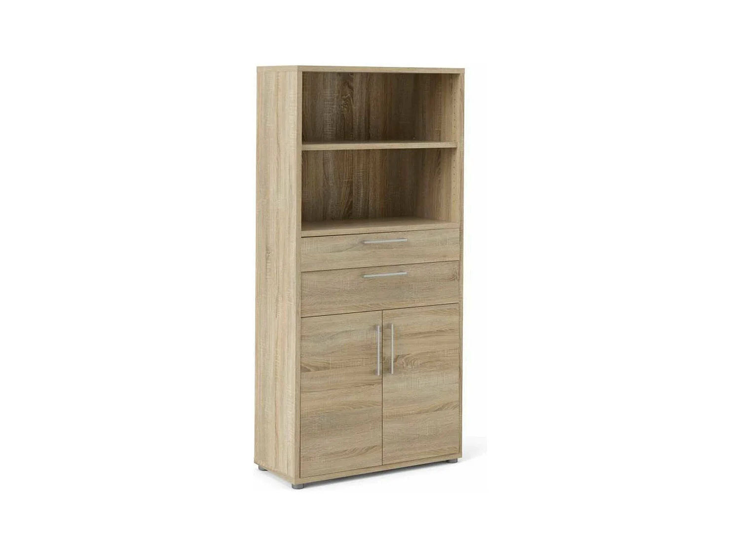 Albidona dressoir, Woonkamerbuffet, Woonkamerdressoir, Keukenkast, 89x40 h186 cm, Eiken