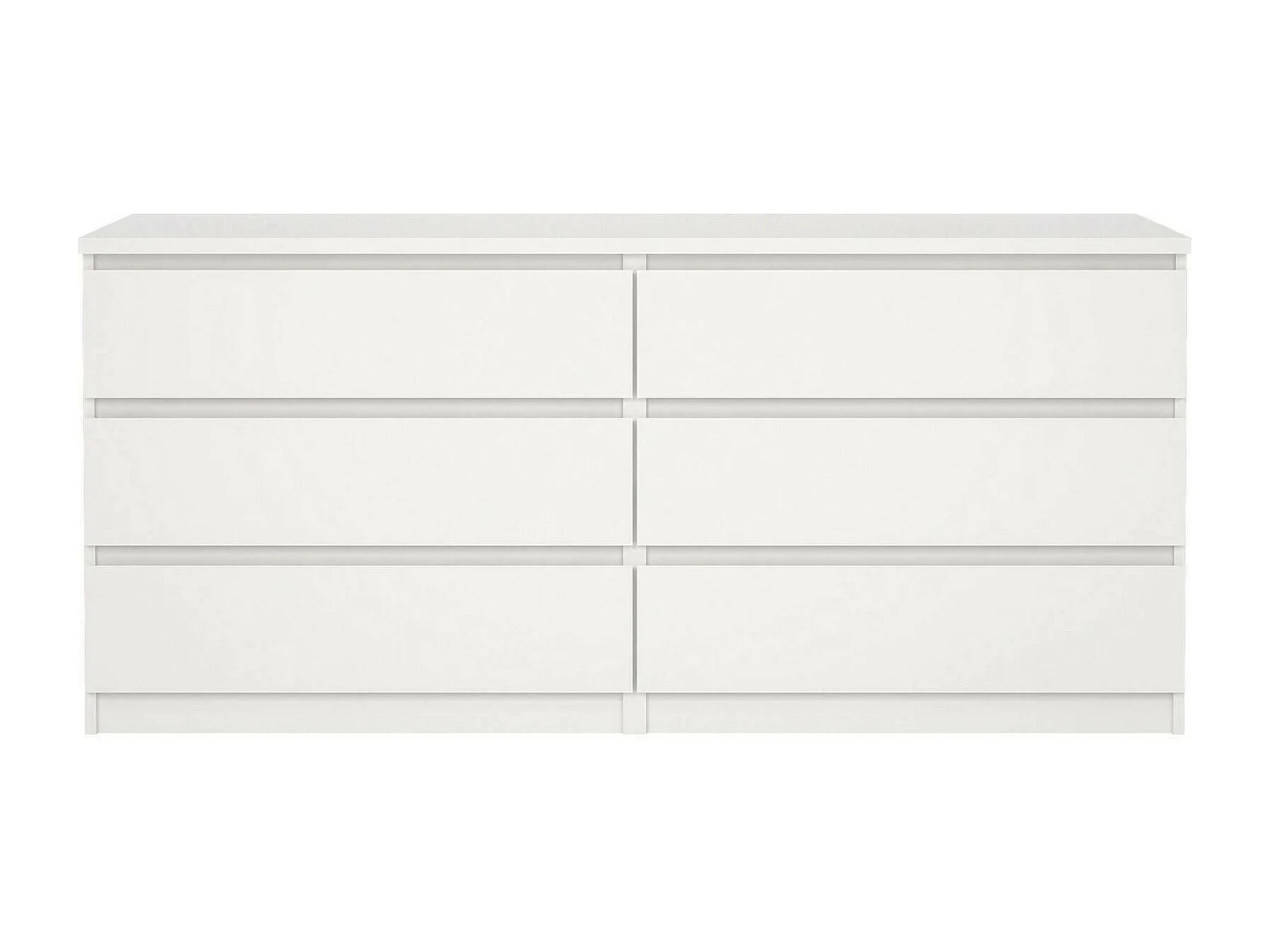 Kommode Abacadabra, Wohnzimmerbuffet, Wohnzimmer-Sideboard, Moderne Küchen-Speisekammer, 154x50 h70 cm, Weiß