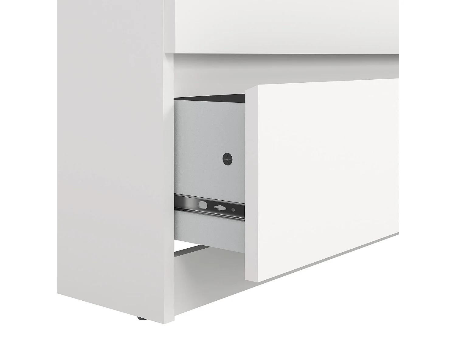 Kommode Abacadabra, Wohnzimmerbuffet, Wohnzimmer-Sideboard, Moderne Küchen-Speisekammer, 154x50 h70 cm, Weiß