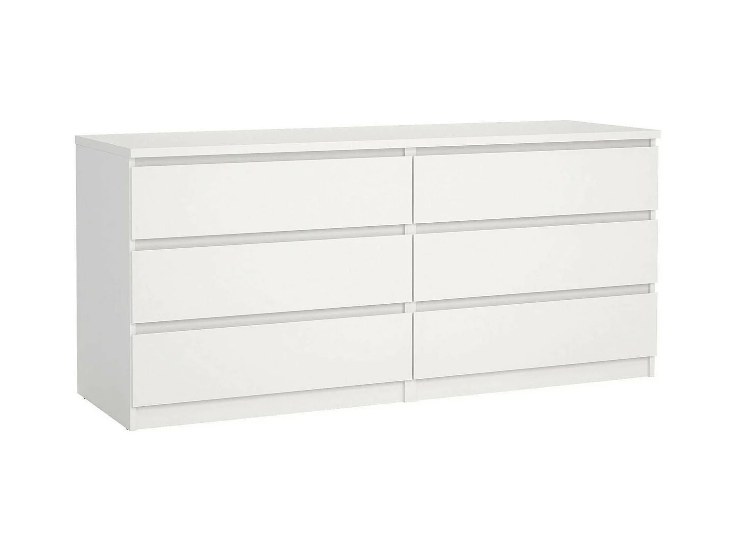 Buffet Abacadabra, Buffet du salon, Commode de salon, Garde-manger de cuisine, 154x50 h70 cm, Blanc