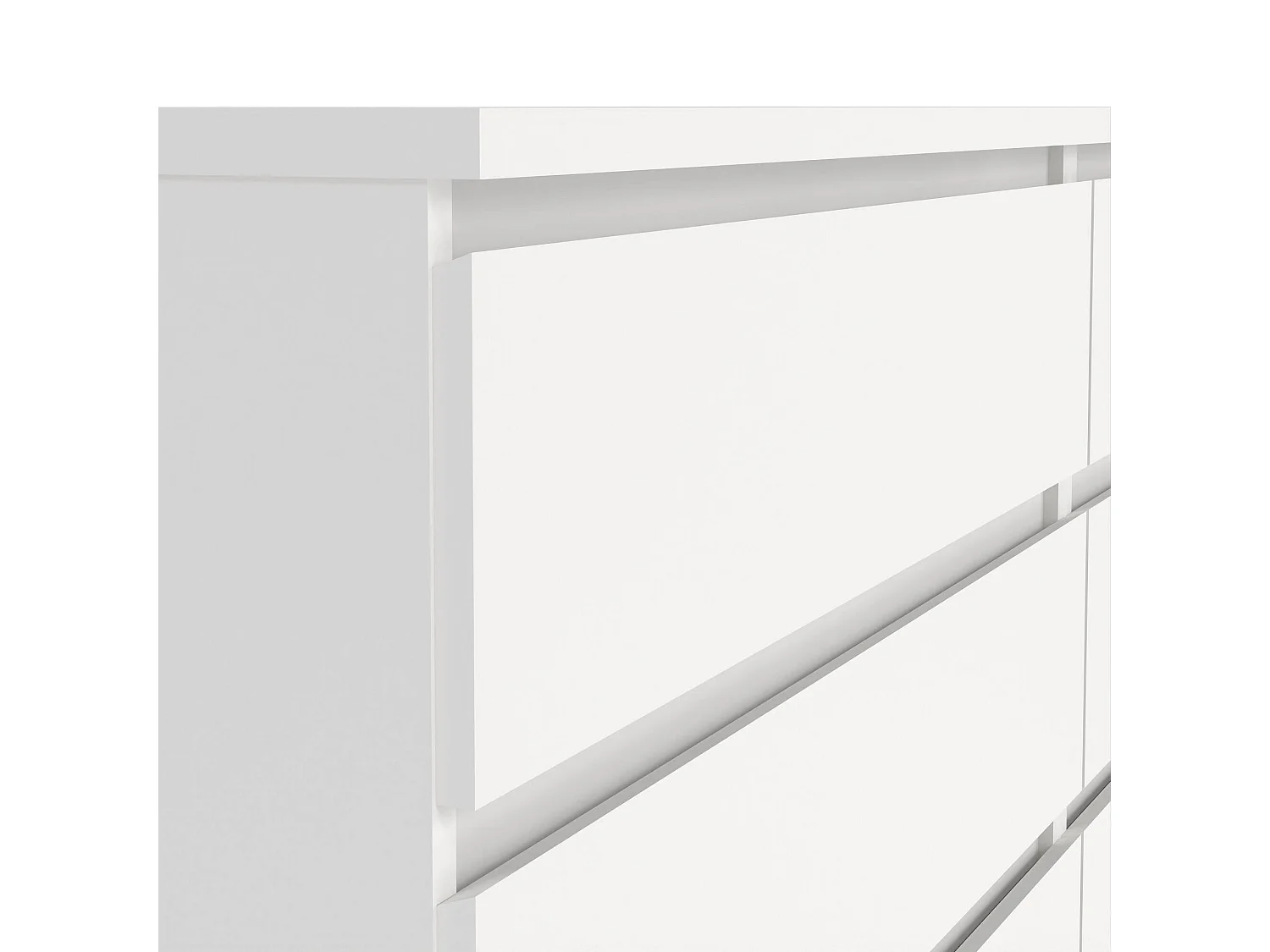 Aparador Abacadabra, Buffet de sala, Aparador de sala, Despensa de cozinha, 154x50 h70 cm, Branco