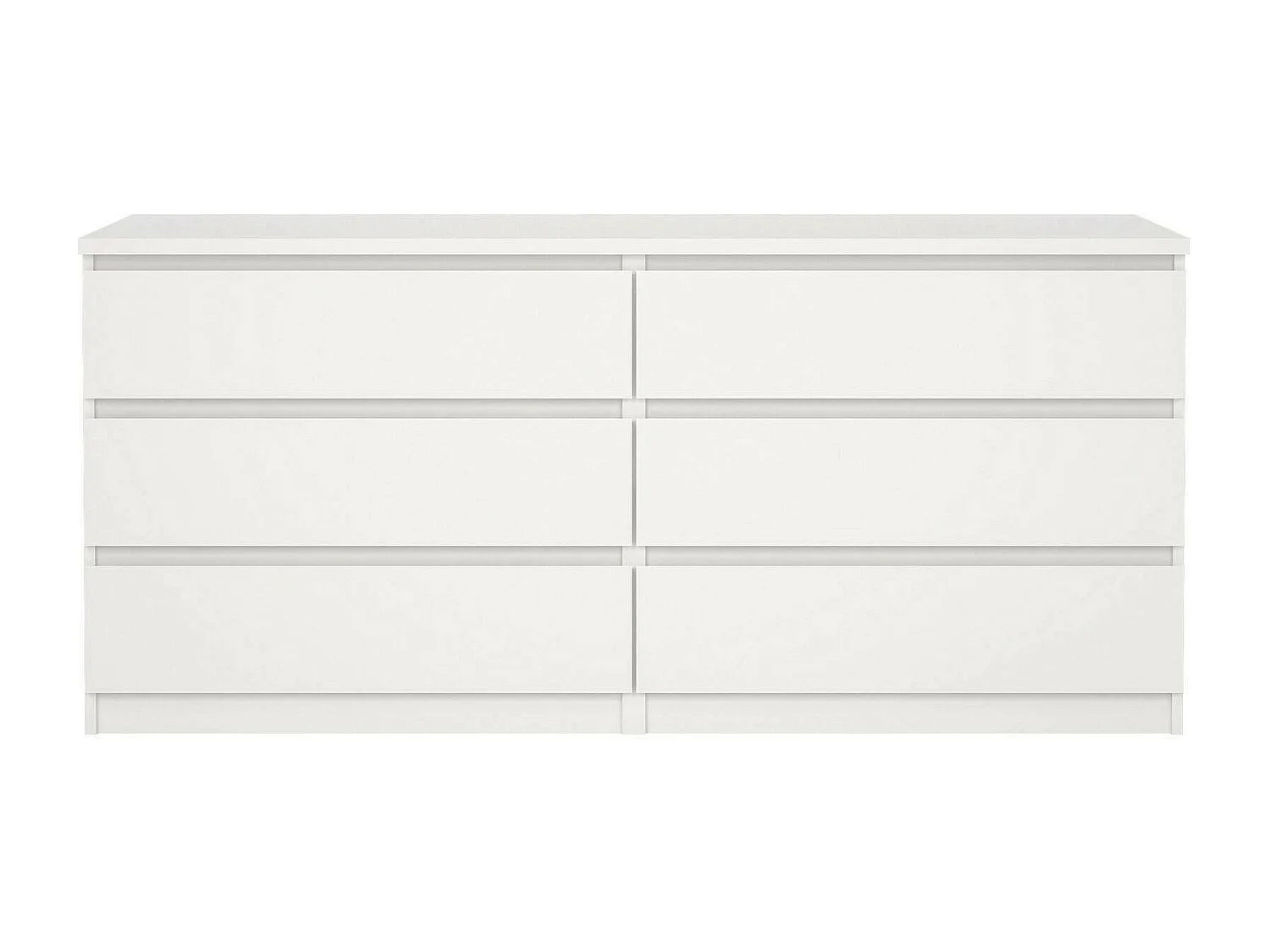 Buffet Abacadabra, Buffet du salon, Commode de salon, Garde-manger de cuisine, 154x50 h70 cm, Blanc