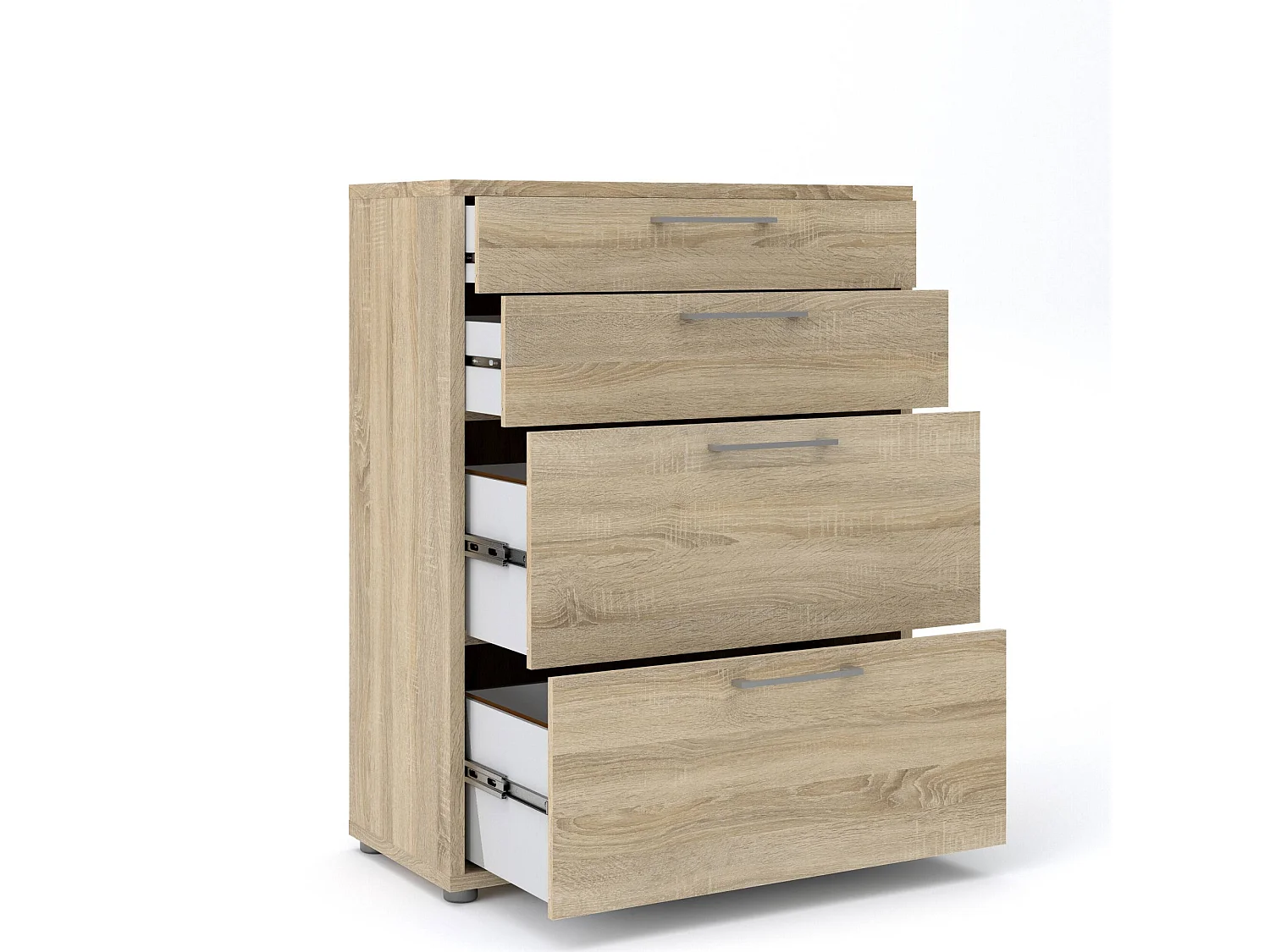 Kommode Anghiari, Wohnzimmerbuffet, Wohnzimmer-Sideboard, Moderne Küchen-Speisekammer, 89x40 h113 cm, Eiche