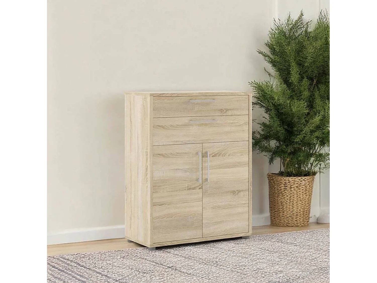 Dmora - Credenza Agra, 89x40 h113 cm, Quercia