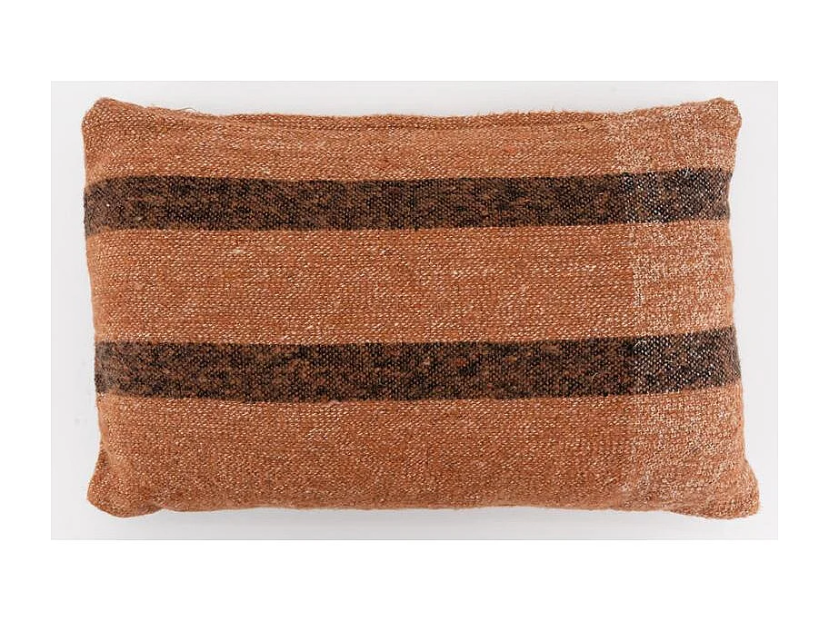 Coussin en coton recyclé Chocolat 50 x 30 cm