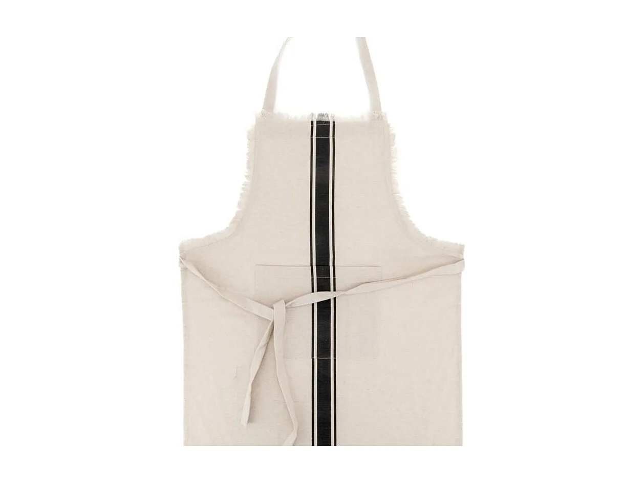 Tablier en coton et flex Beige / Crème