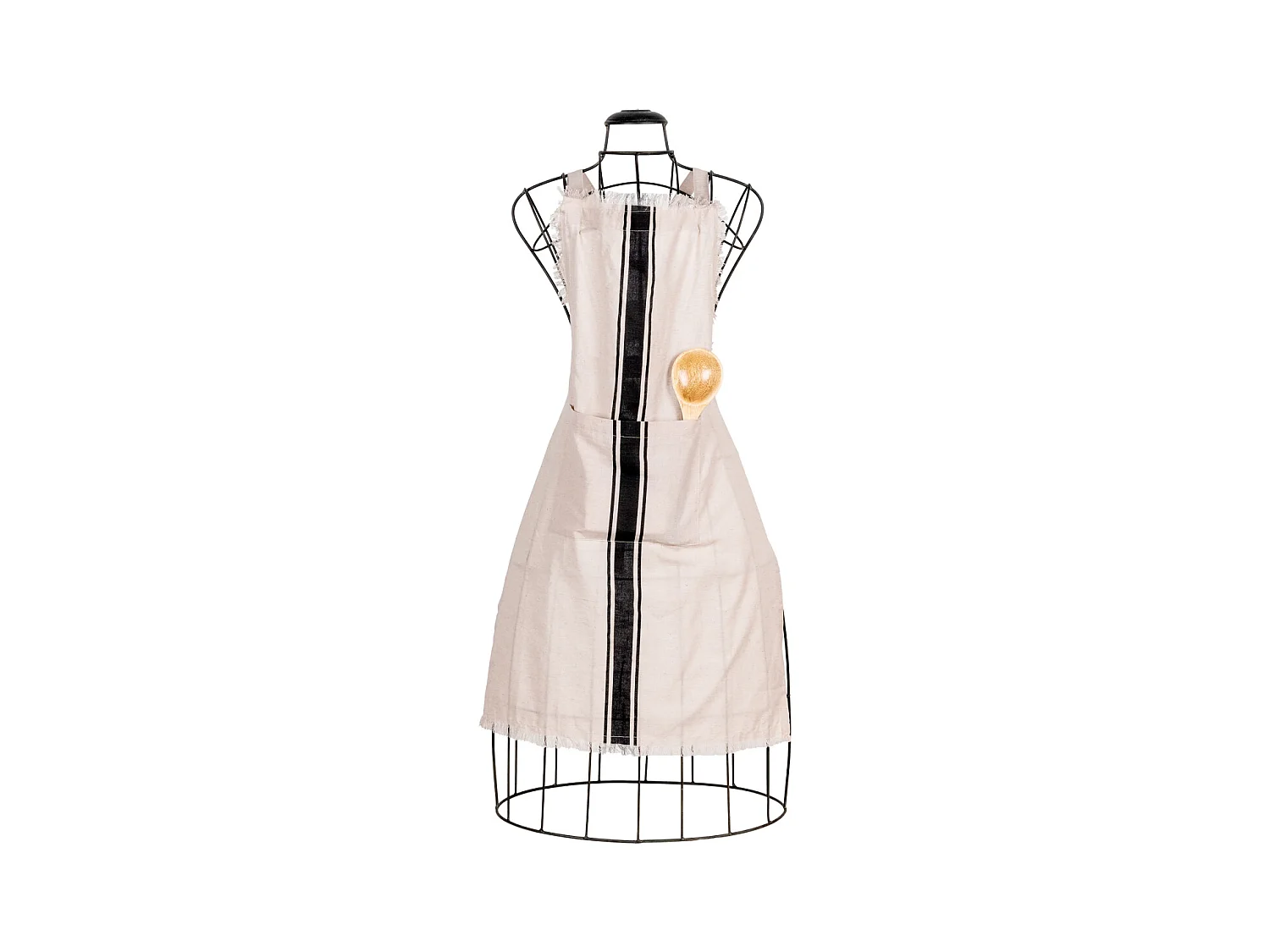 Tablier en coton et flex Beige / Crème