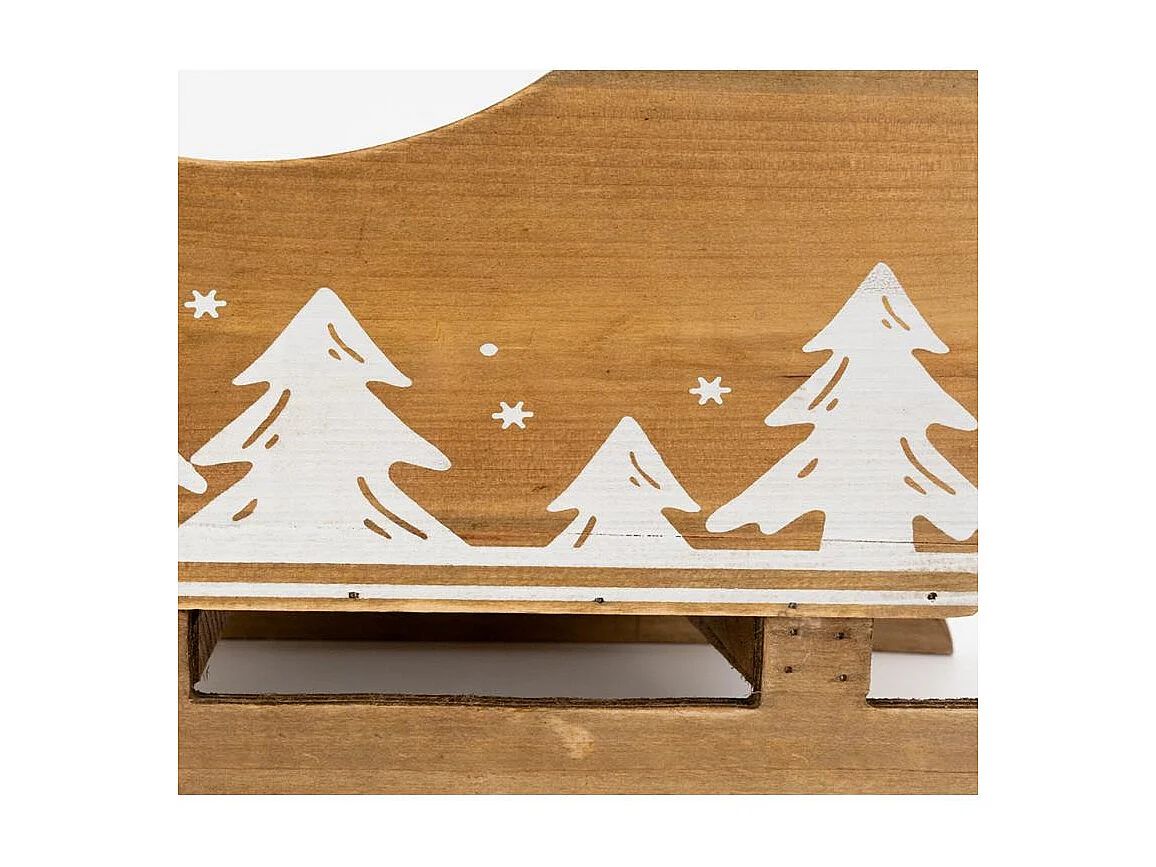 Luge traineau en pin Noel