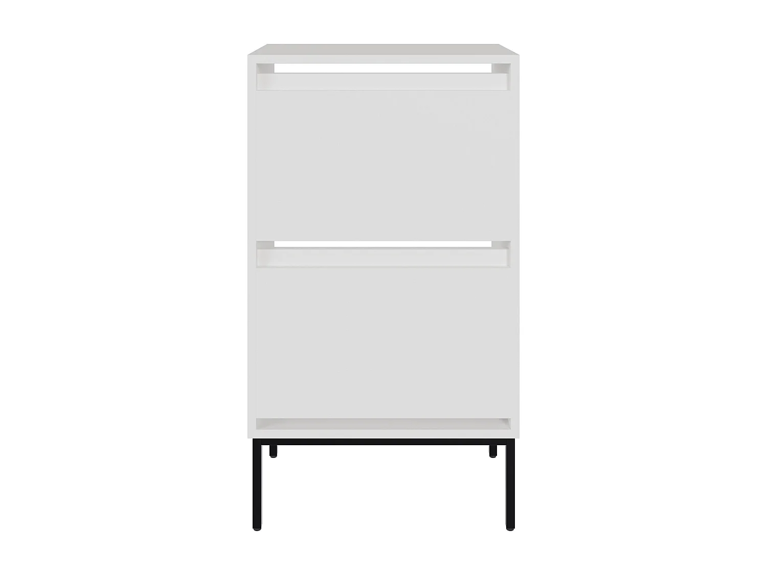 Scarpiera a 2 ante - 50 cm - bianco - BEMMI