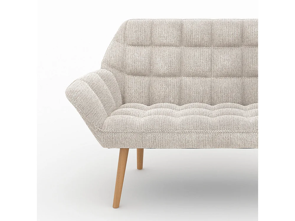 Canapé 2 places en tissu gris clair - Simba