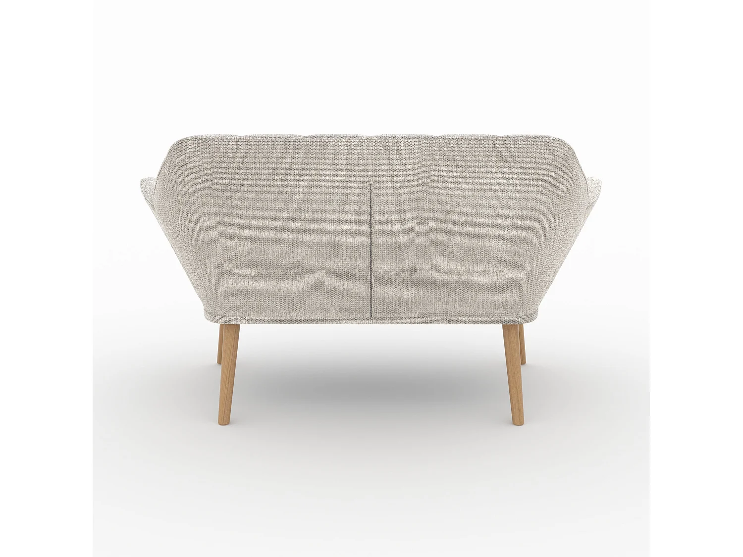 Canapé 2 places en tissu gris clair - Simba