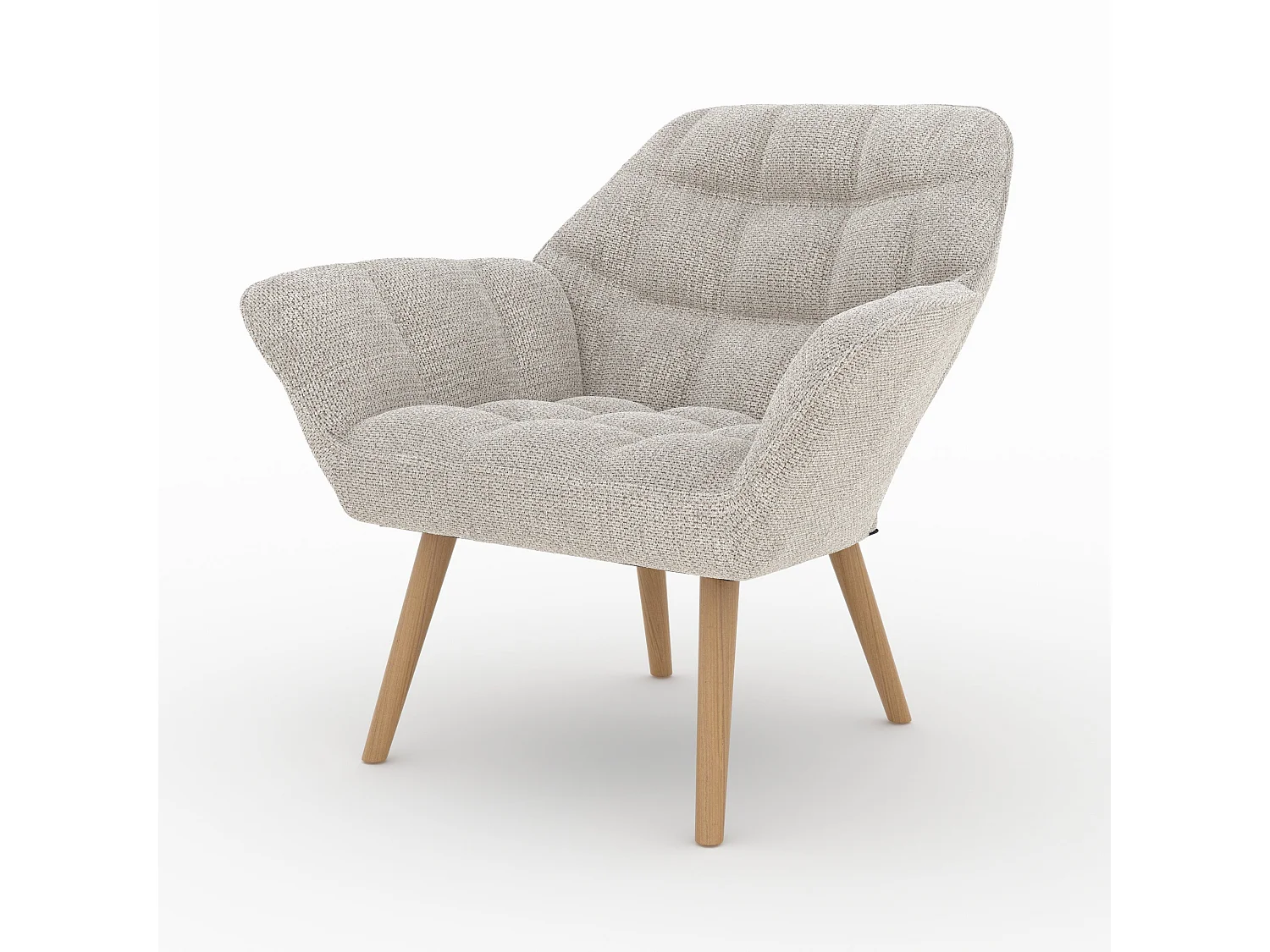 Sillón de tela gris claro - Simba