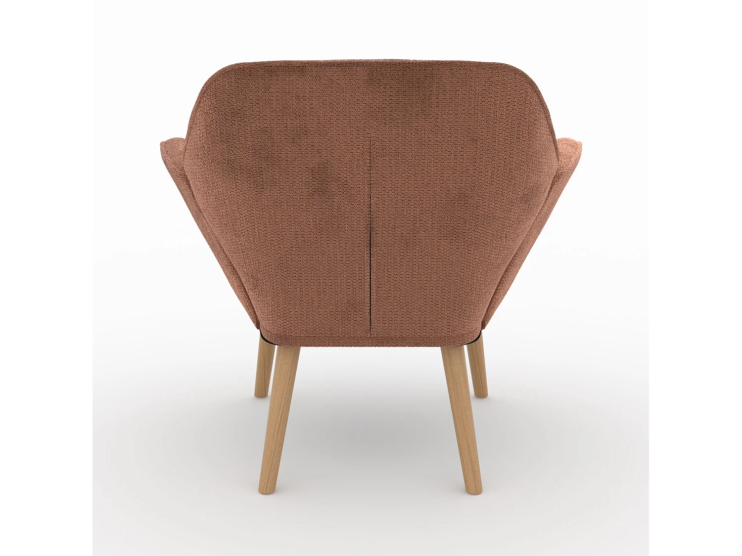 Fauteuil en tissu rouge ancien - Simba